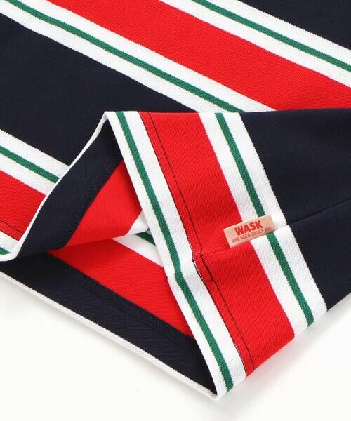 WASK / ワスク Tシャツ | ヘンリーネックカノコマルチボーダーTシャツ(110~160cm) | 詳細8