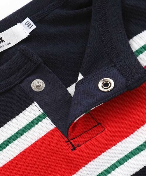 WASK / ワスク Tシャツ | ヘンリーネックカノコマルチボーダーTシャツ(110~160cm) | 詳細9