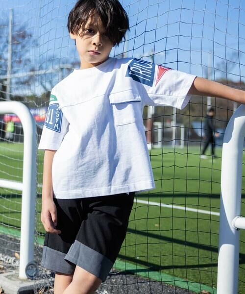 WASK / ワスク Tシャツ | 【接触冷感】天竺ペナントロゴTシャツ(110~160cm) | 詳細3