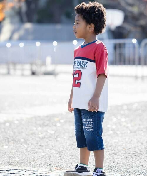 WASK / ワスク Tシャツ | 【速乾】Vネックユニフォーム風天竺Tシャツ(110~160cm) | 詳細2