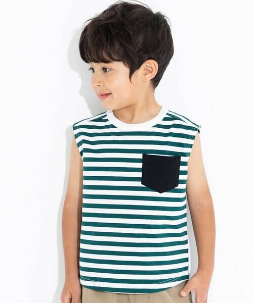 WASK / ワスク セットアップ | ロゴTシャツ&ボーダータンクトップセット(110~160cm) | 詳細3