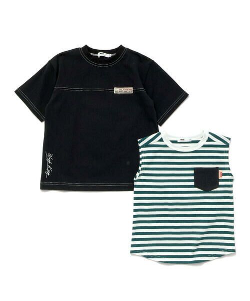 WASK / ワスク セットアップ | ロゴTシャツ&ボーダータンクトップセット(110~160cm) | 詳細5