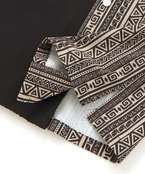 WASK / ワスク シャツ・ブラウス | 【お揃い】ネイティブ柄切り替えアロハウェザーシャツ(100~160cm) | 詳細12