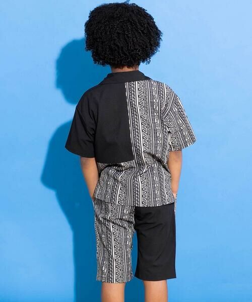 WASK / ワスク シャツ・ブラウス | 【お揃い】ネイティブ柄切り替えアロハウェザーシャツ(100~160cm) | 詳細2