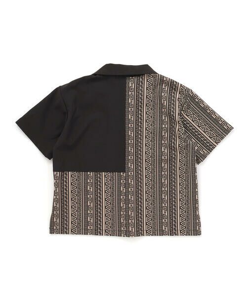 WASK / ワスク シャツ・ブラウス | 【お揃い】ネイティブ柄切り替えアロハウェザーシャツ(100~160cm) | 詳細7