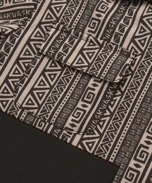 WASK / ワスク シャツ・ブラウス | 【お揃い】ネイティブ柄切り替えアロハウェザーシャツ(100~160cm) | 詳細9