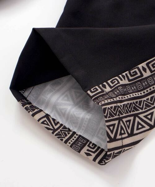 WASK / ワスク ショート・ハーフ・半端丈パンツ | 【お揃い】5.5分丈ネイティブ柄切り替えウェザーパンツ(100~160cm) | 詳細11