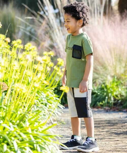 WASK / ワスク ショート・ハーフ・半端丈パンツ | 【お揃い】5.5分丈ネイティブ柄切り替えウェザーパンツ(100~160cm) | 詳細4