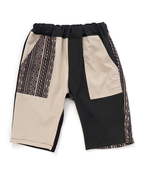 WASK / ワスク ショート・ハーフ・半端丈パンツ | 【お揃い】5.5分丈ネイティブ柄切り替えウェザーパンツ(100~160cm) | 詳細6