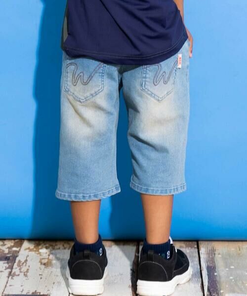 WASK / ワスク デニムパンツ | 6分丈合皮タグストレッチデニムパンツ(100~160cm) | 詳細2