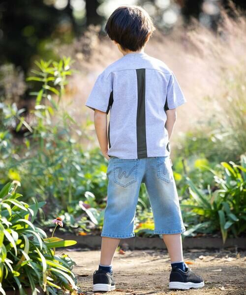 WASK / ワスク デニムパンツ | 6分丈合皮タグストレッチデニムパンツ(100~160cm) | 詳細4