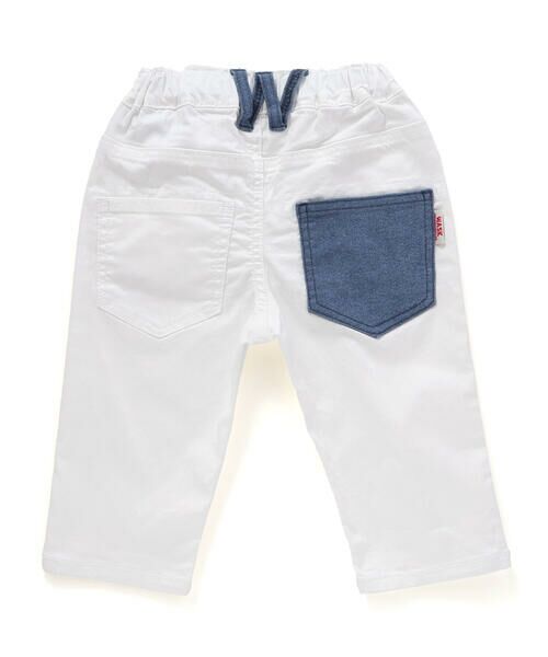 WASK / ワスク デニムパンツ | 6分丈ダメージ配色ストレッチデニムパンツ(110~160cm) | 詳細5