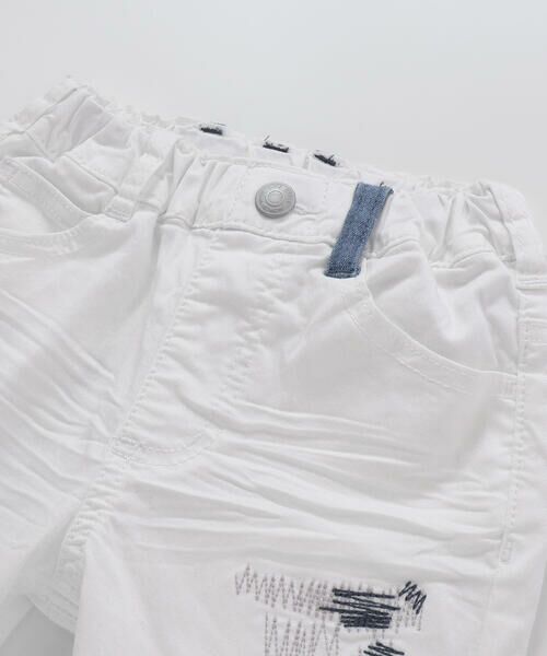 WASK / ワスク デニムパンツ | 6分丈ダメージ配色ストレッチデニムパンツ(110~160cm) | 詳細6