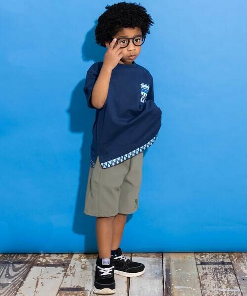 WASK / ワスク ショート・ハーフ・半端丈パンツ | 5分丈サイド切り替え刺しゅうパンツ(100~160cm) | 詳細5