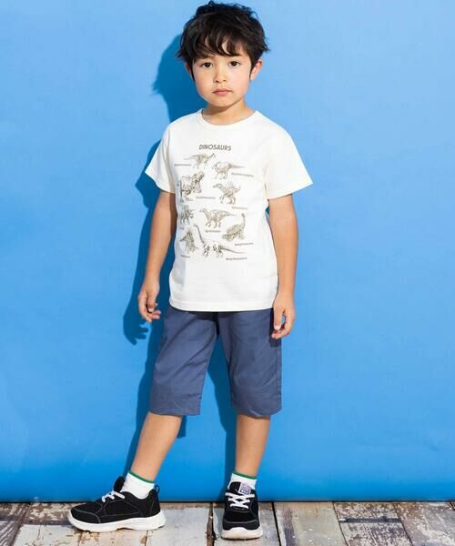 WASK / ワスク ショート・ハーフ・半端丈パンツ | 6分丈裾恐竜柄パンツ(100~160cm) | 詳細8