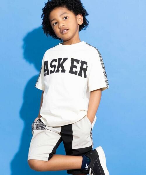 WASK / ワスク Tシャツ | 【速乾】【お揃い】袖柄テープ天竺Tシャツ(100~160cm) | 詳細2