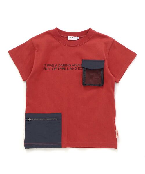 WASK / ワスク Tシャツ | 【速乾】ナイロン＋メッシュポケット天竺Tシャツ(100~160cm) | 詳細1