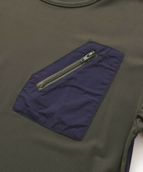 WASK / ワスク Tシャツ | 【接触冷感/速乾】【お揃い】ファスナーポケット配色速乾メッシュTシャツ(110~160cm) | 詳細13