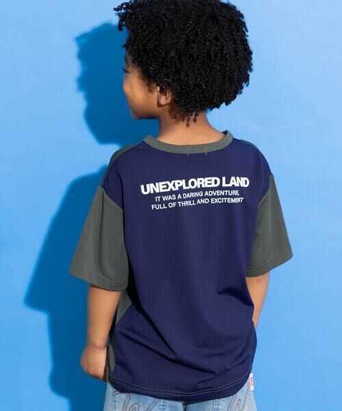 WASK / ワスク Tシャツ | 【接触冷感/速乾】【お揃い】ファスナーポケット配色速乾メッシュTシャツ(110~160cm) | 詳細8