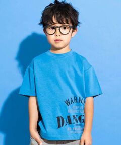 WASK / ワスク Tシャツ | 【接触冷感】メッシュ切り替えロゴプリント天竺Tシャツ(110~160cm)