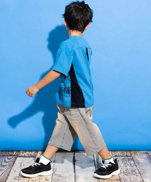 WASK / ワスク Tシャツ | 【接触冷感】メッシュ切り替えロゴプリント天竺Tシャツ(110~160cm) | 詳細2