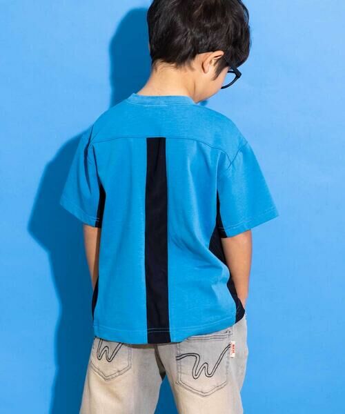WASK / ワスク Tシャツ | 【接触冷感】メッシュ切り替えロゴプリント天竺Tシャツ(110~160cm) | 詳細3