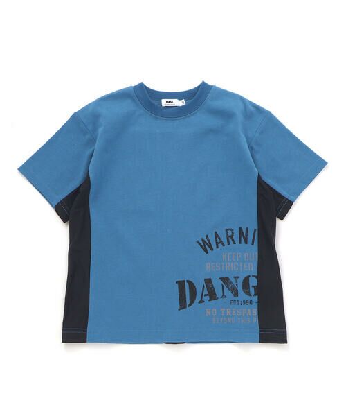 WASK / ワスク Tシャツ | 【接触冷感】メッシュ切り替えロゴプリント天竺Tシャツ(110~160cm) | 詳細4