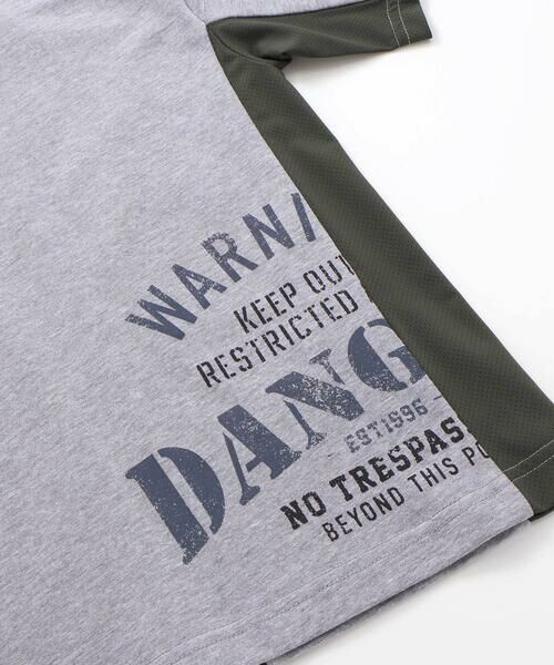 WASK / ワスク Tシャツ | 【接触冷感】メッシュ切り替えロゴプリント天竺Tシャツ(110~160cm) | 詳細14