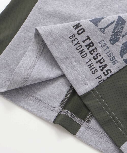 WASK / ワスク Tシャツ | 【接触冷感】メッシュ切り替えロゴプリント天竺Tシャツ(110~160cm) | 詳細15