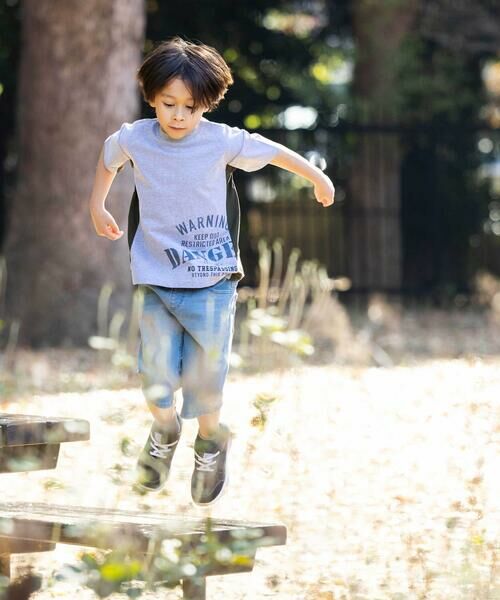 WASK / ワスク Tシャツ | 【接触冷感】メッシュ切り替えロゴプリント天竺Tシャツ(110~160cm) | 詳細7