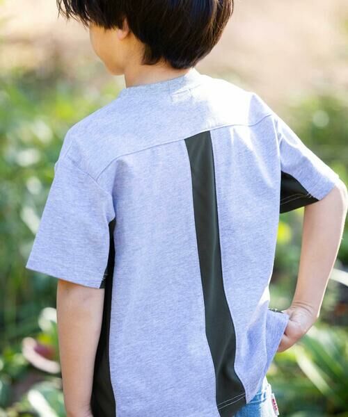 WASK / ワスク Tシャツ | 【接触冷感】メッシュ切り替えロゴプリント天竺Tシャツ(110~160cm) | 詳細8