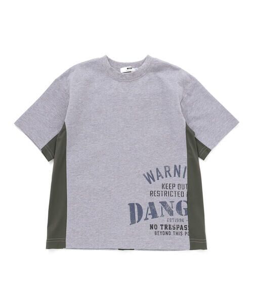 WASK / ワスク Tシャツ | 【接触冷感】メッシュ切り替えロゴプリント天竺Tシャツ(110~160cm) | 詳細9