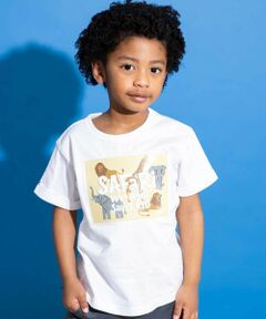 WASK / ワスク Tシャツ | 【速乾】アニマルプリントロゴエンボス天竺Tシャツ(80~140cm)