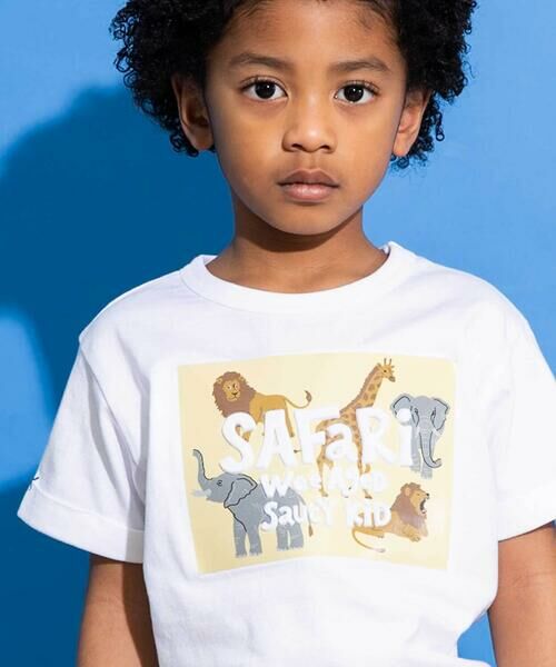 WASK / ワスク Tシャツ | 【速乾】アニマルプリントロゴエンボス天竺Tシャツ(80~140cm) | 詳細3