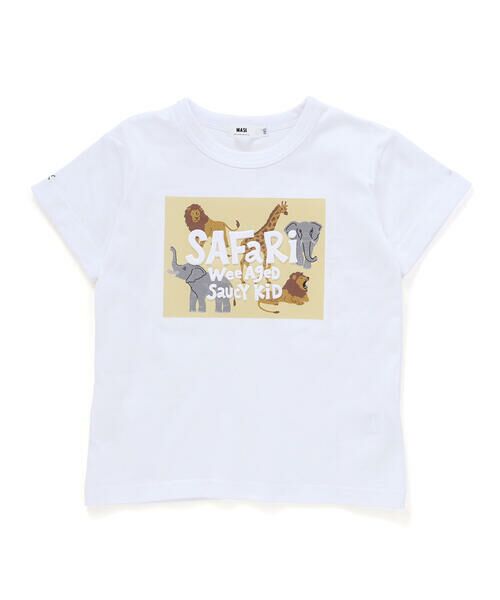 WASK / ワスク Tシャツ | 【速乾】アニマルプリントロゴエンボス天竺Tシャツ(80~140cm) | 詳細4