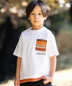 WASK / ワスク Tシャツ | 【速乾】柄レースレイヤード風BIGTシャツ(100~160cm)