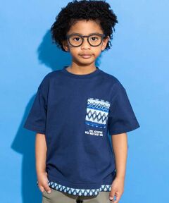 WASK / ワスク Tシャツ | 【速乾】柄レースレイヤード風BIGTシャツ(100~160cm)