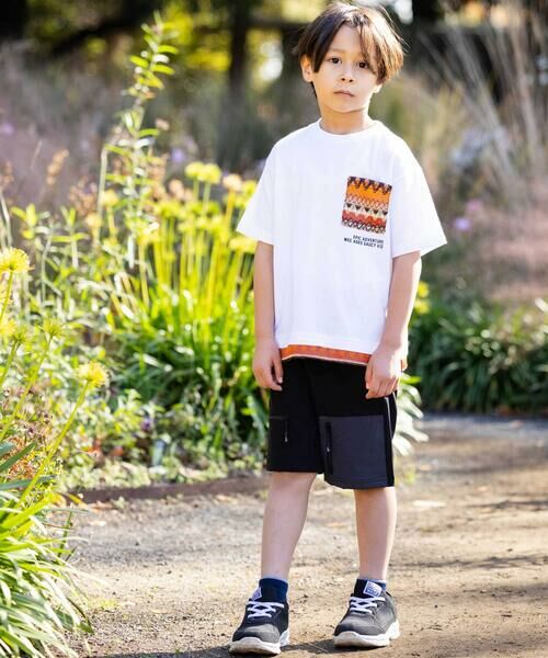 WASK / ワスク Tシャツ | 【速乾】柄レースレイヤード風BIGTシャツ(100~160cm) | 詳細2