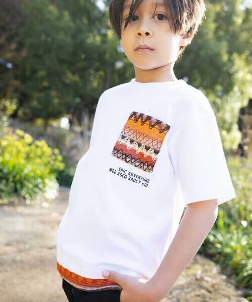 WASK / ワスク Tシャツ | 【速乾】柄レースレイヤード風BIGTシャツ(100~160cm) | 詳細3