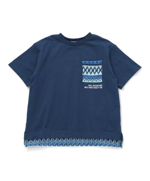 WASK / ワスク Tシャツ | 【速乾】柄レースレイヤード風BIGTシャツ(100~160cm) | 詳細9