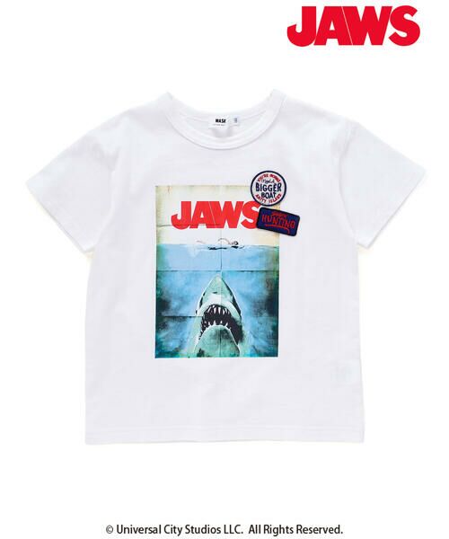 WASK / ワスク Tシャツ | 【JAWS(ジョーズ)】 リアルプリント&ワッペン天竺Tシャツ(100~160cm) | 詳細5