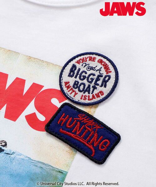 WASK / ワスク Tシャツ | 【JAWS(ジョーズ)】 リアルプリント&ワッペン天竺Tシャツ(100~160cm) | 詳細9