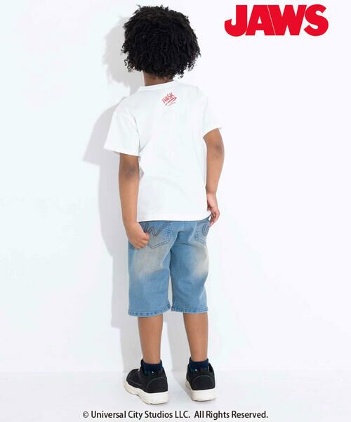 WASK / ワスク Tシャツ | 【JAWS(ジョーズ)】 リアルプリント&ワッペン天竺Tシャツ(100~160cm) | 詳細2