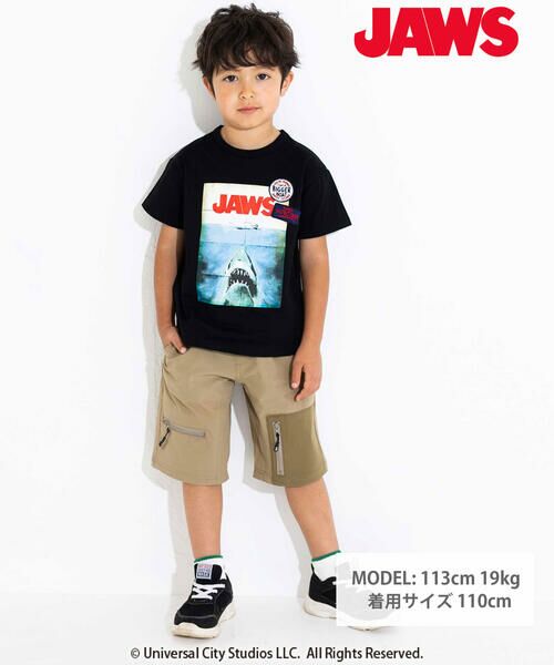 WASK / ワスク Tシャツ | 【JAWS(ジョーズ)】 リアルプリント&ワッペン天竺Tシャツ(100~160cm) | 詳細14