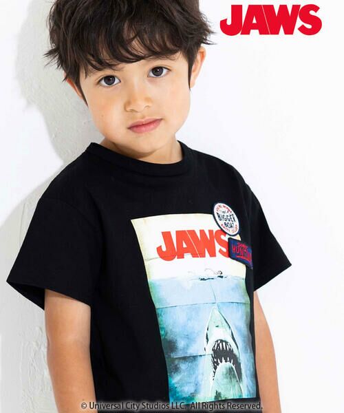 WASK / ワスク Tシャツ | 【JAWS(ジョーズ)】 リアルプリント&ワッペン天竺Tシャツ(100~160cm) | 詳細16