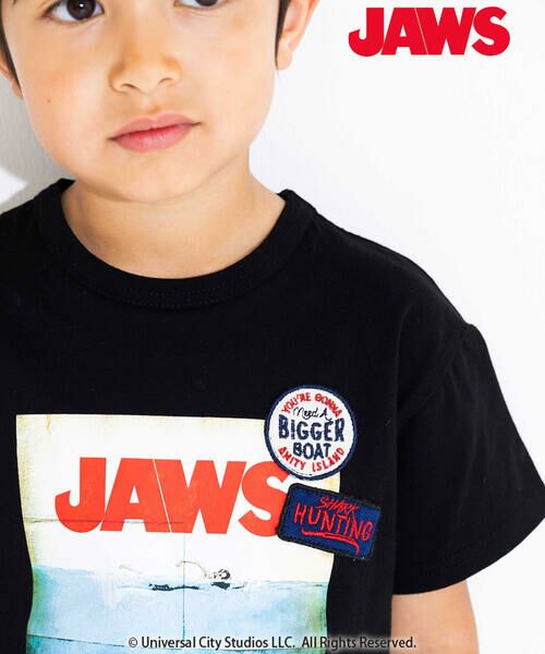 WASK / ワスク Tシャツ | 【JAWS(ジョーズ)】 リアルプリント&ワッペン天竺Tシャツ(100~160cm) | 詳細17