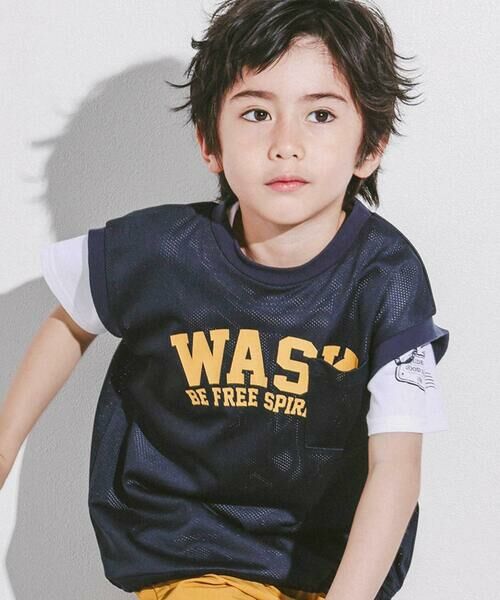 WASK / ワスク セットアップ | ドロストメッシュトップス&Tシャツセット(110~160cm) | 詳細2