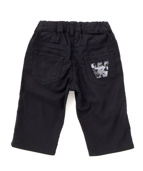 WASK / ワスク ショート・ハーフ・半端丈パンツ | 6分丈ロゴパッチワークリネン調ストレッチパンツ(110~160cm) | 詳細5