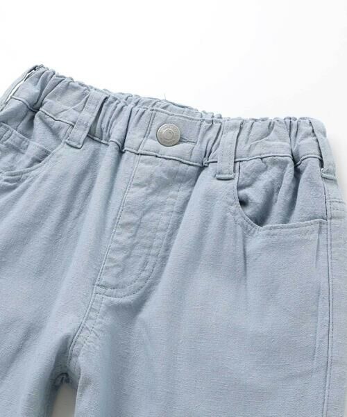 WASK / ワスク ショート・ハーフ・半端丈パンツ | 6分丈ロゴパッチワークリネン調ストレッチパンツ(110~160cm) | 詳細10