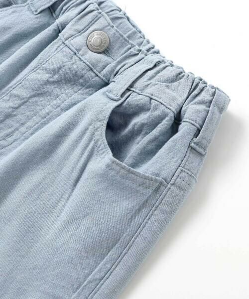 WASK / ワスク ショート・ハーフ・半端丈パンツ | 6分丈ロゴパッチワークリネン調ストレッチパンツ(110~160cm) | 詳細11